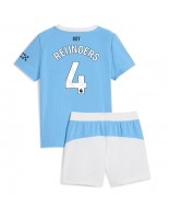 Otroške Nogometnih dresov Manchester City Tijjani Reijnders #4 Domači 2025-26 Kratki rokavi (+ hlače)